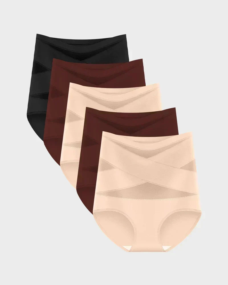 🌸Posledný deň-Kúpte 1 získajte 6 balíčky✨Veľkosť Plus Vysoký pás Krížová kontrola bruška Nohavičky
