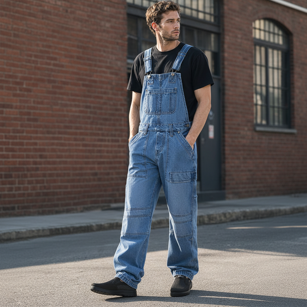 🔥Klasszikus szabású férfi farmer overall
