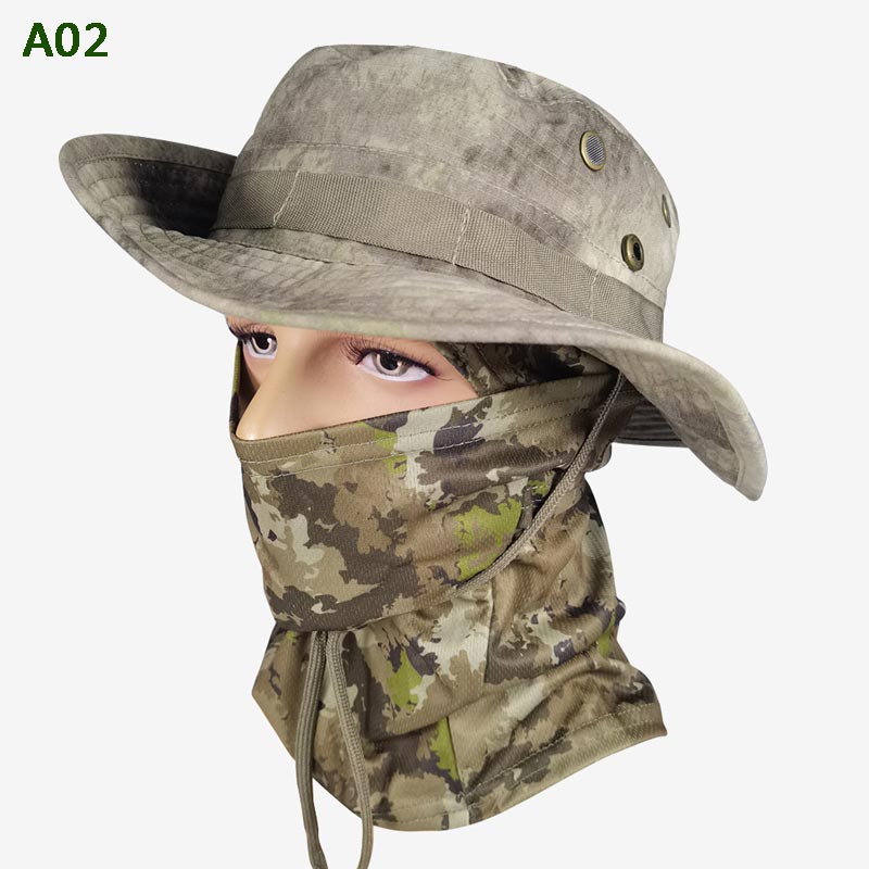 2 v 1 maskovací rybářská čepice a maska na krk