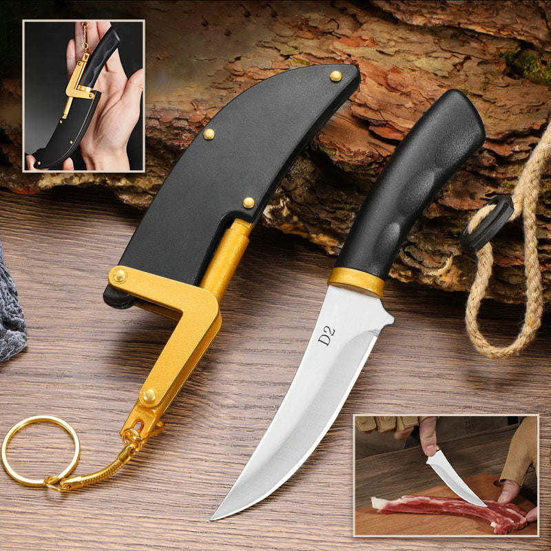 【🎁📿Ružový náhrdelník zadarmo🎁】🔥Viacúčelový outdoorový prenosný nôž na ovocie s puzdrom